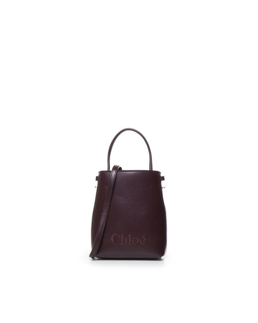 Chloé Purple Sense Micro Tote Bag