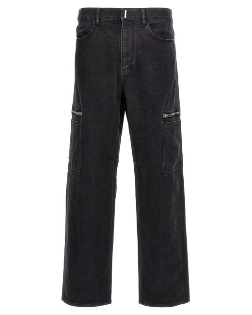 Givenchy Blue Cargo Jeans for men