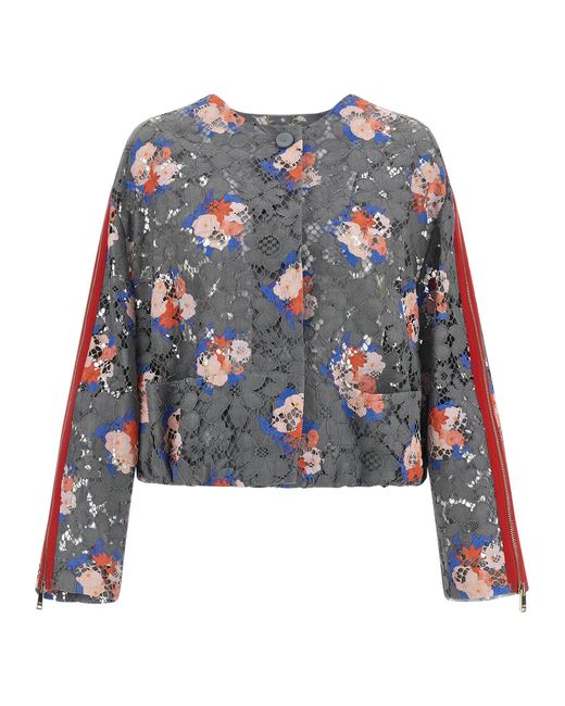 Fendi Blue Bouquet' Lace Blazer