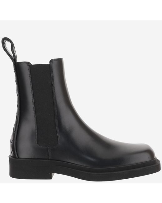 Bottega Veneta Black Boots Chelsea Ben Leather Calfskin for men