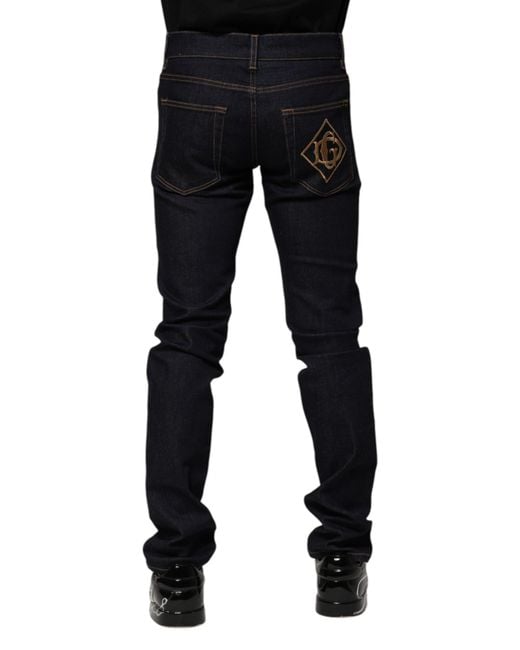 Dolce & Gabbana Black Slim Fit Denim Jeans for men