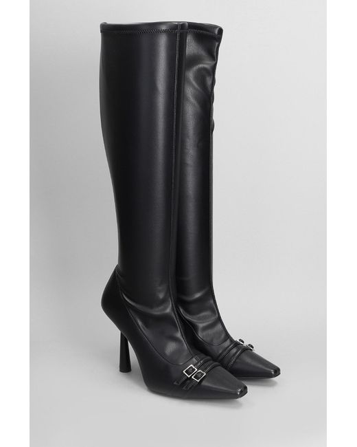 Gia Borghini Black Edith High Heels Boots