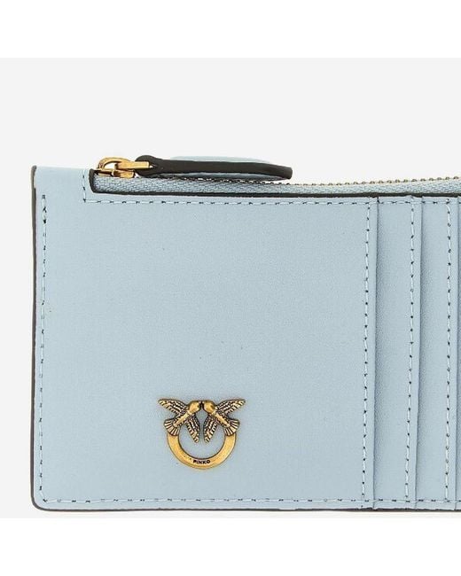 Pinko Blue Card Holder Leather Wallets & Purses