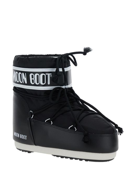 Moon Boot Black Ankle Boots Icon Low Nylon
