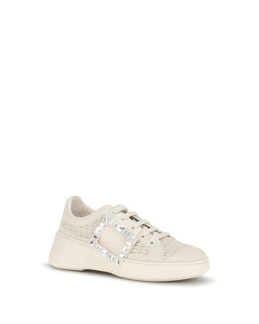 Roger Vivier White Sneakers Viv Skate Upper: Nylon Trainers
