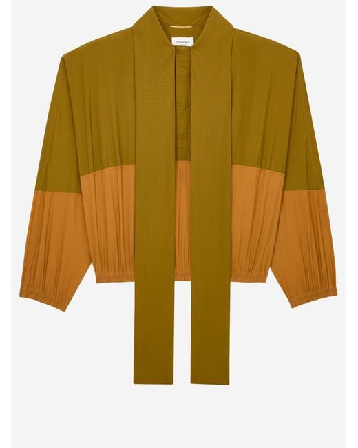Saint Laurent Yellow Shirt Nylon Jacket