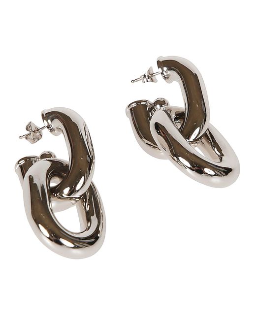 Rabanne Metallic Double Hoop Earrings
