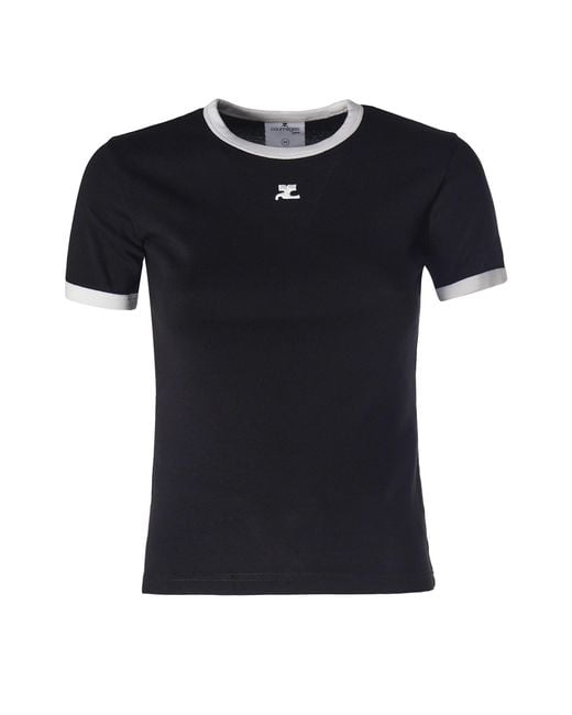 Courreges Black Logo T-Shirt