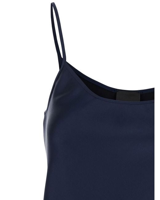 Le Plain Blue Top With Spaghetti Straps