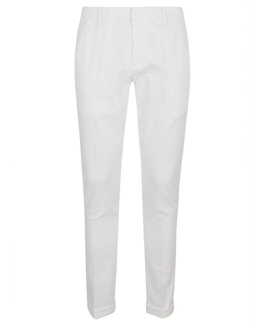 Dondup White Pants Gaubert for men