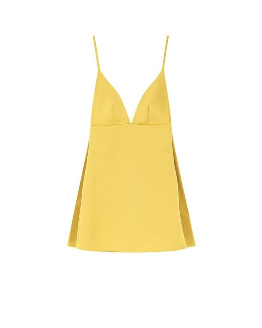 Elisabetta Franchi Yellow Dresses Poliestere