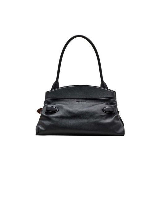 Marc Jacobs Black Satchel Bag Smooth Leather Satchel-Bags
