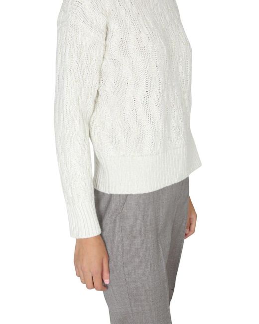 Fabiana Filippi White Wool Blend Sweater