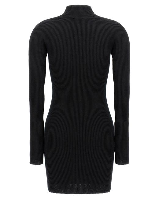 Courreges Black Solar Light Rib' Dress