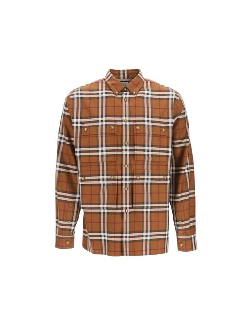 Burberry Brown Casual Shirt for men