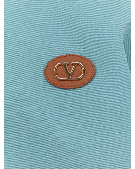 Valentino Blue Le Chat De La Maison Virgin Wool Bomber Jacket for men