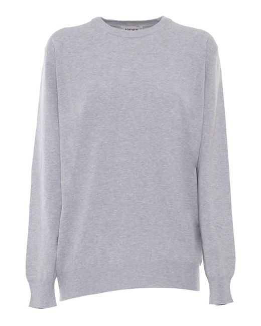 Kangra Gray Short Sleeve Sweater With Alcantara Patch for men