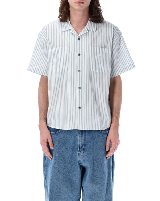 Obey Blue Bigwig Stripe Shirt for men