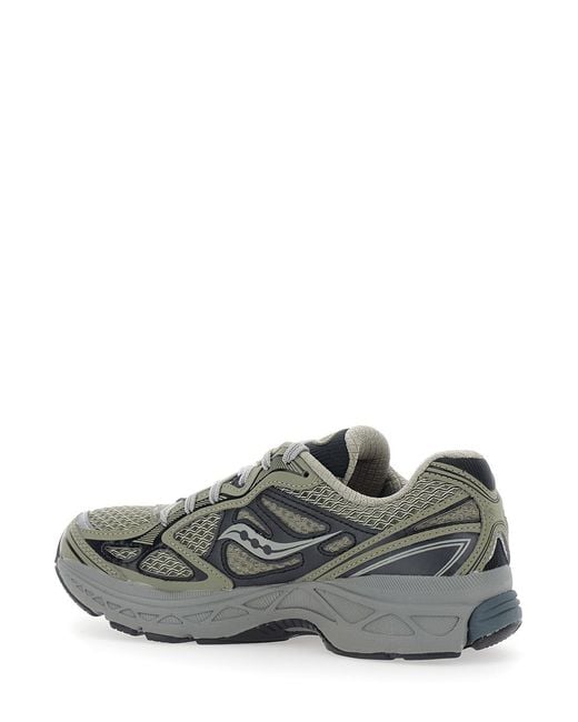 Saucony Gray Sneakers Progrid Guide7 Tech Fabric Trainers