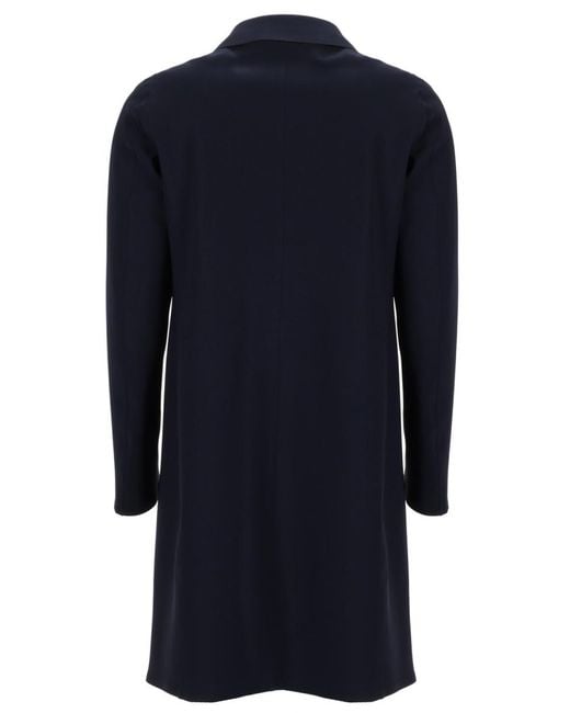Herno Blue First Act Coat Polyamide Elastane Trench & Raincoats