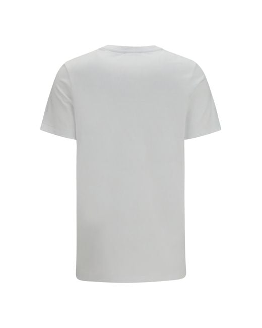Balmain Gray Cotton Logo T-Shirt T-Shirts