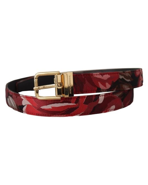 Dolce & Gabbana Black Leather Belt With-Tone Buckle for men