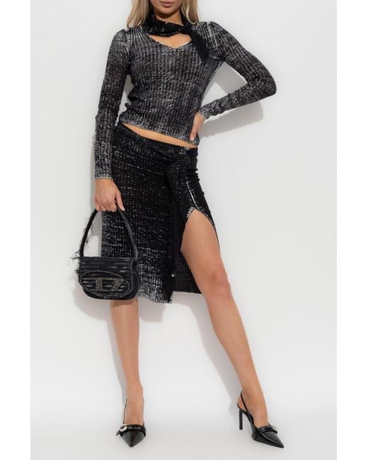 DIESEL Black Skirt M-Eganoid