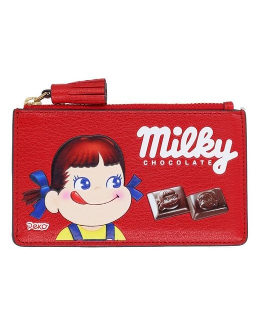 Anya Hindmarch Red Card Holder Milky