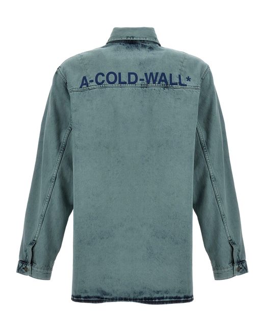 A_COLD_WALL* Blue 'Bleached Overdyed' Shirt for men