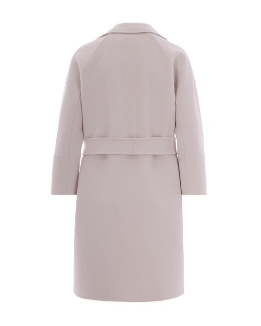Max Mara White Coat Cocoon Virgin Wool