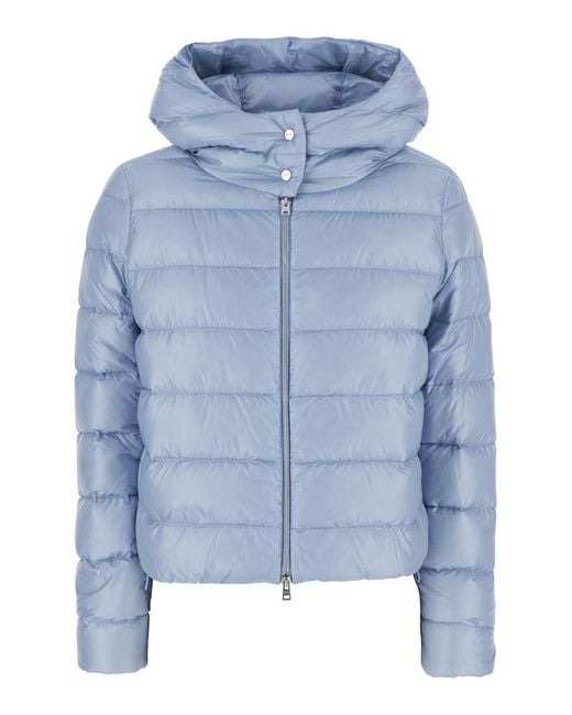 Herno Blue Short Down Jacket Puffer