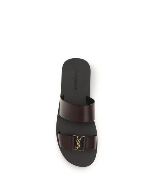 Saint Laurent White Babylone Sandals Calf Leather Bos Taurus for men