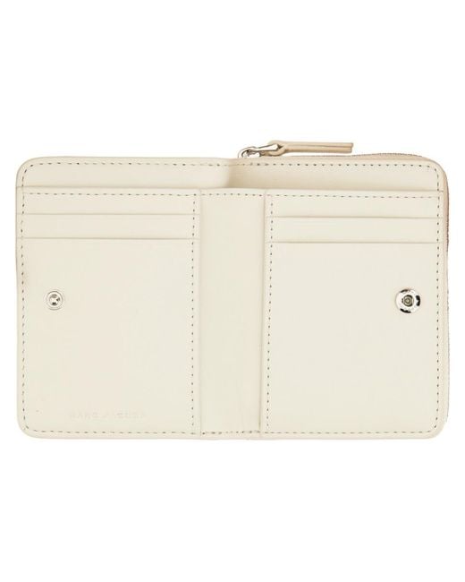 Marc Jacobs Natural Wallet The Compact Mini Leather Cow & Purses
