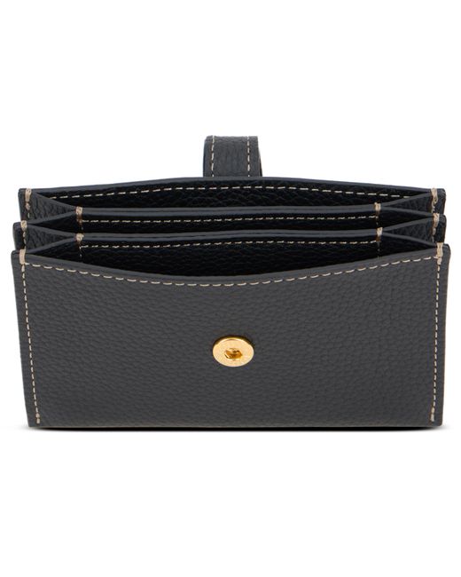 Tod's Black Leather Wallet With Logo Calfskin & Purses