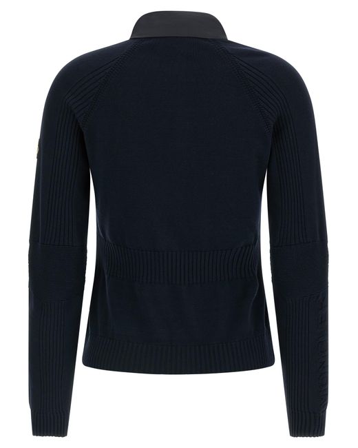 Moncler Blue Padded Cardigan