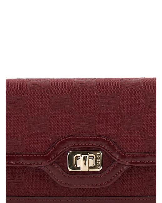Gucci Purple Mini Borsa A Spalla Con Chiusura A Girello