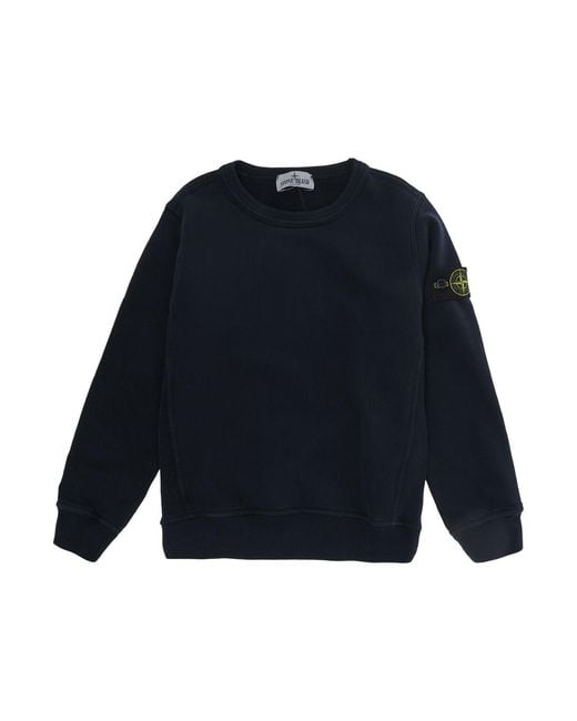 Stone Island Blue Hooded Zip Sweatshirt Hoods & Sweatshirts for men