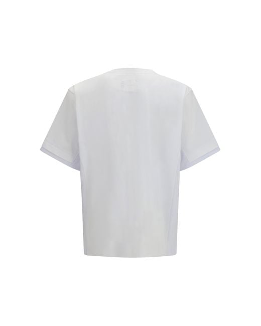 Sacai White Cotton T-Shirt T-Shirts for men