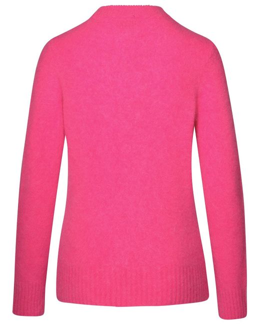 Ganni Pink Fuchsia Alpaca Blend Sweater