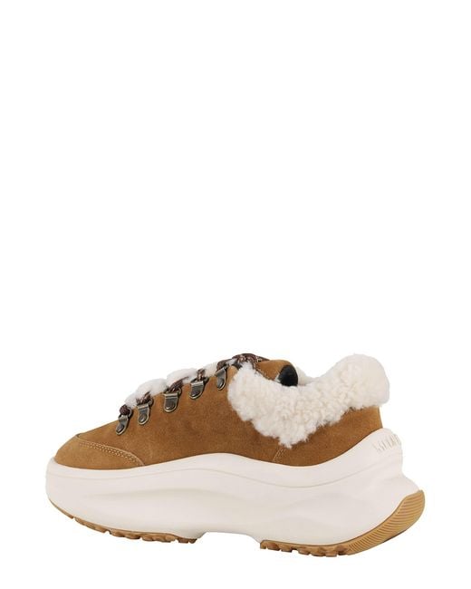 Moon Boot Brown Moon247 City Shearling Sneakers