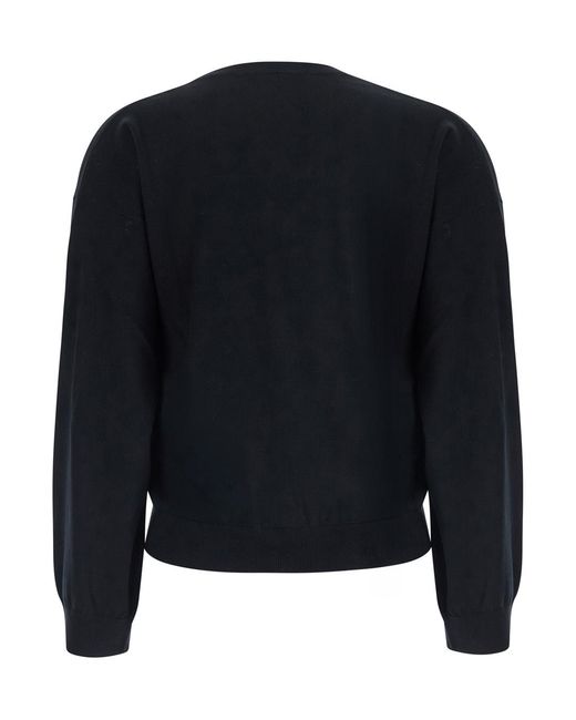 Fabiana Filippi Blue Sweater Wool-Cotton Tops