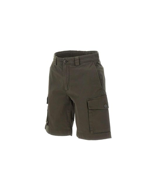 Woolrich Green Cotton "classic Cargo Shorts" for men