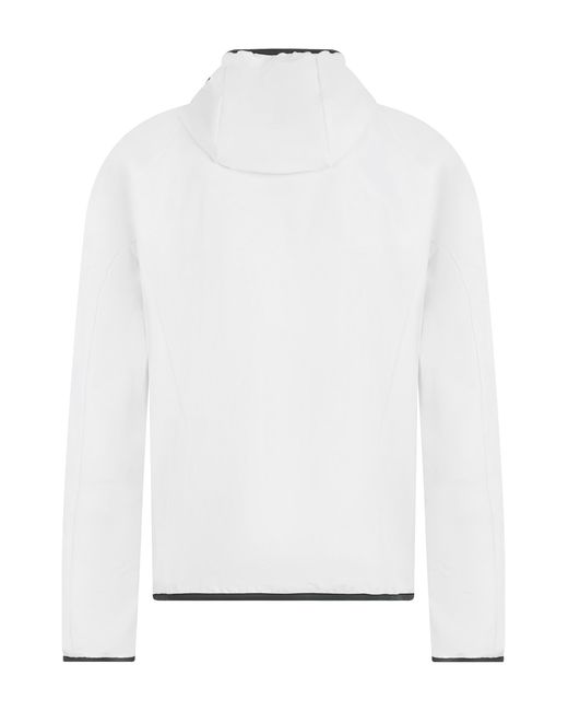 Boss White Waterproof Hooded Jacket Polyester Raincoats for men
