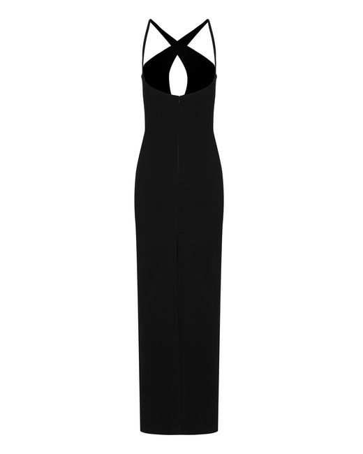 Monot Black Long Dress With Elegant Design Polyester