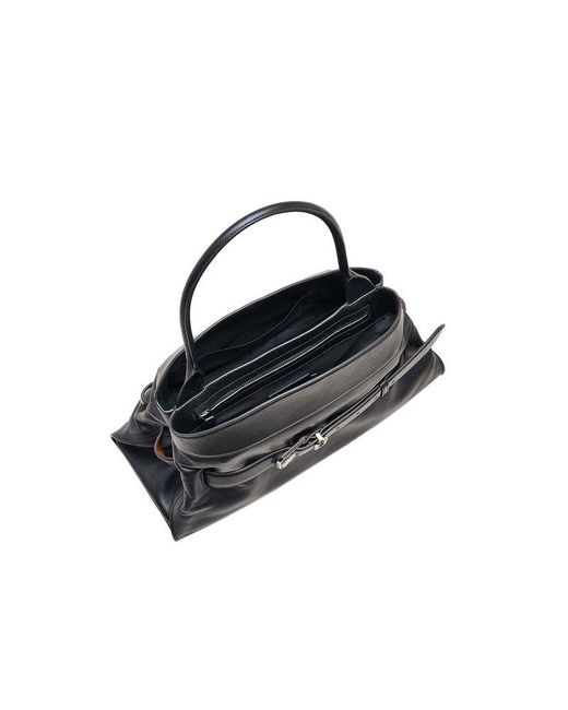 Marc Jacobs Black Satchel Bag Smooth Leather Satchel-Bags