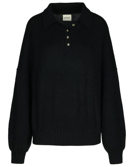 Khaite Black 'Rene' Cashmere Blend Sweater