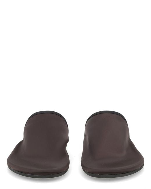 Alysi Brown Mules Satin Polyamide
