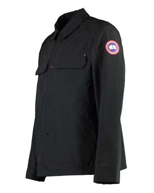 Canada Goose Black Burnaby Techno Fabric Jacket for men