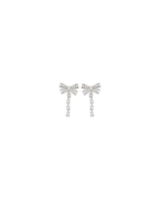 Self-Portrait White Brass Earrings