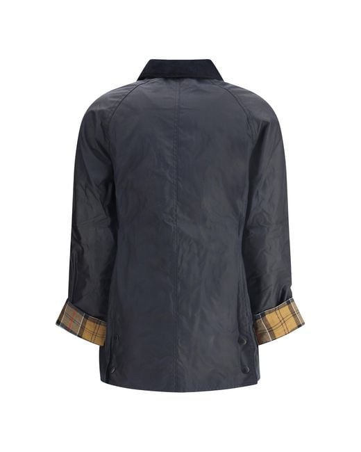 Barbour Blue Breadnell Waxed Jacket Cotton